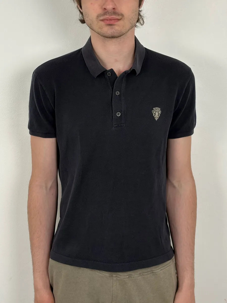 SS2012 Gucci Navy Embroidered Logo Polo mtcxXpl 1