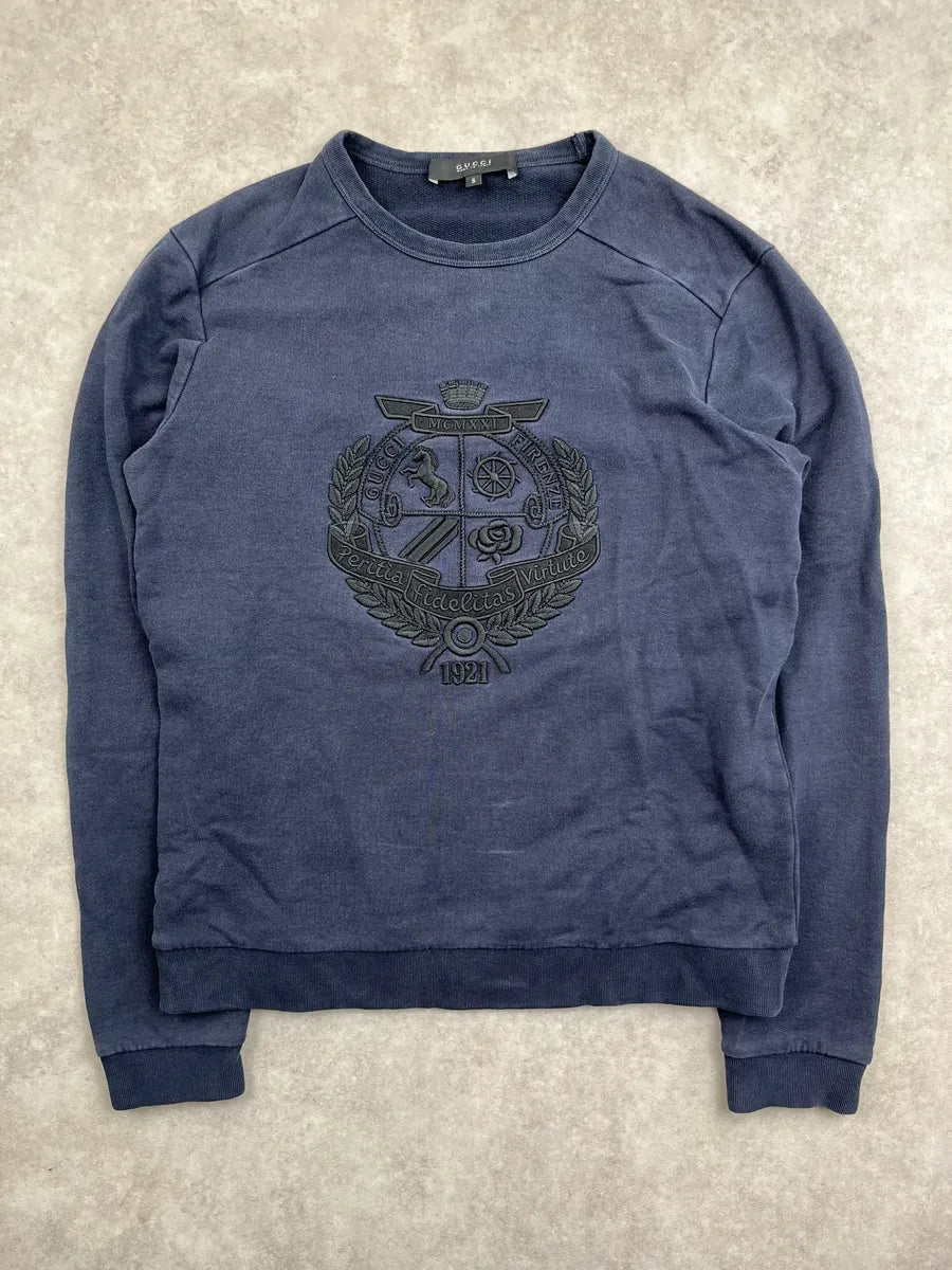 2000s Gucci Navy Embroidered Sweater JyhBhOS 2