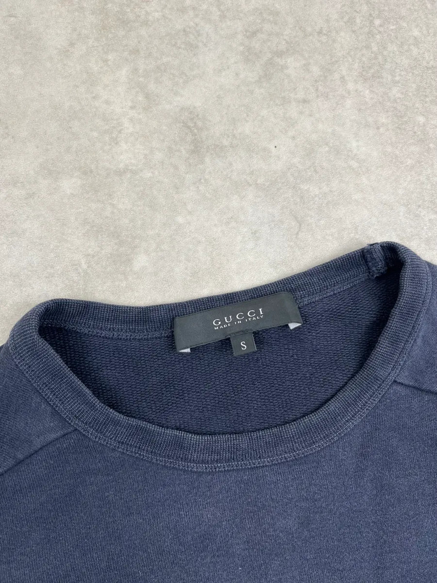 2000s Gucci Navy Embroidered Sweater JyhBhOS 7