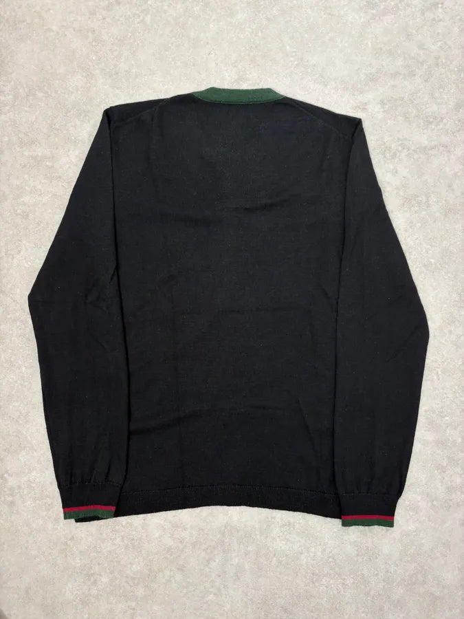 2000s Gucci Black Henley Sweater dEHWYws 3