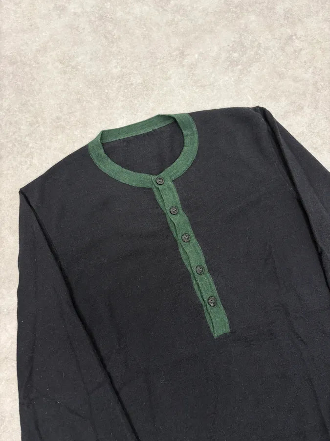 2000s Gucci Black Henley Sweater dEHWYws 2