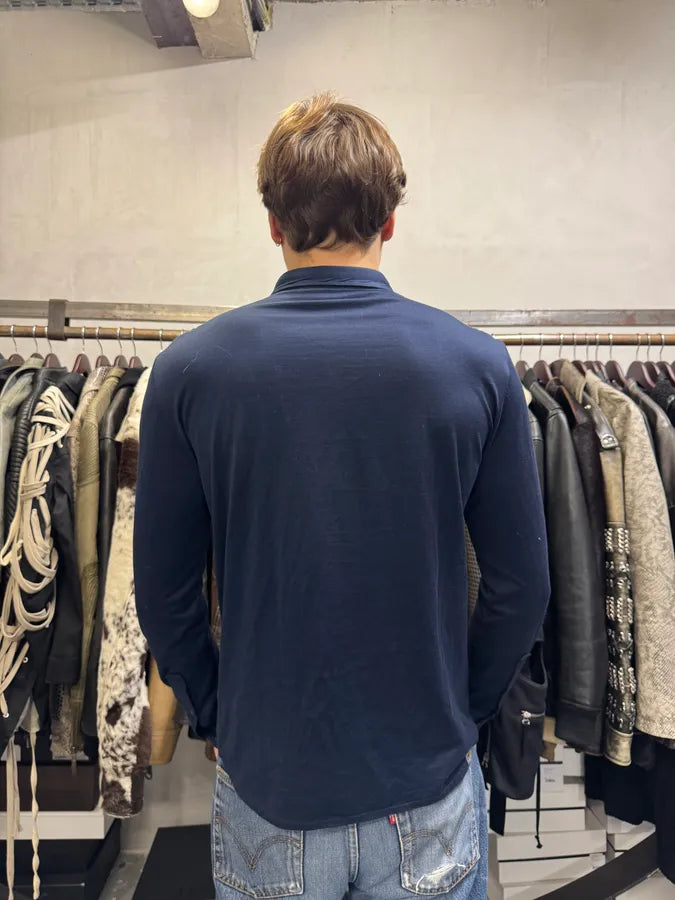 2000s Gucci Navy Minimalist Shirt vvygciA 2