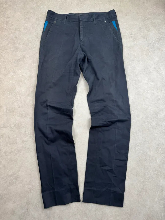 SS2008 Gucci Navy Highlined Pocket Pants by Frida Giannini ZceLDuD 0