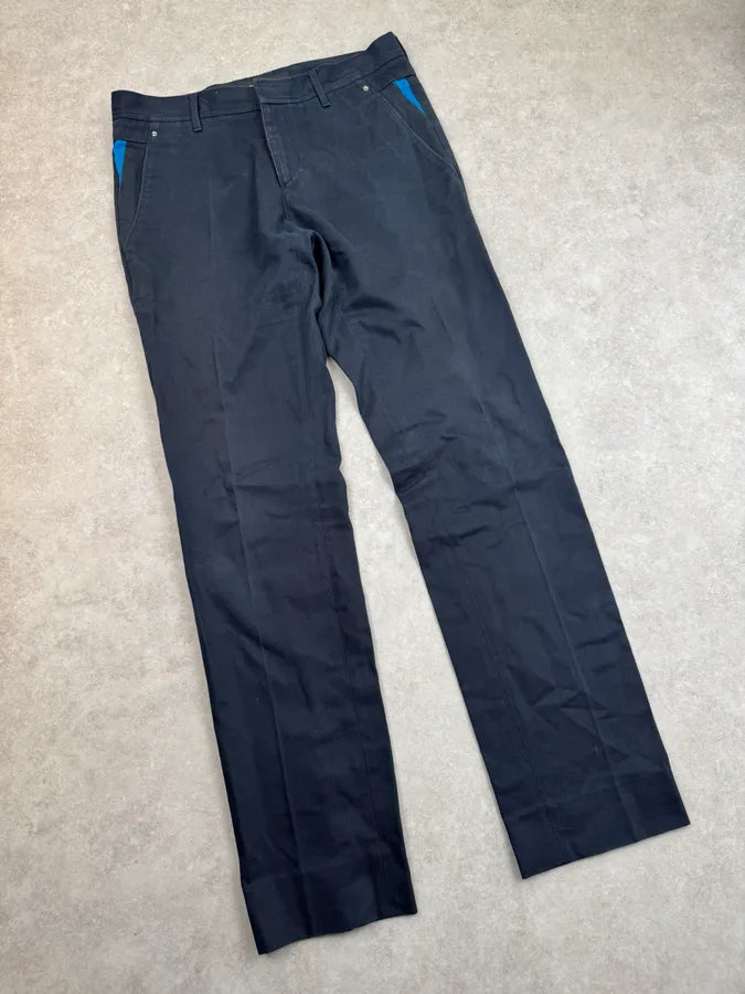 SS2008 Gucci Navy Highlined Pocket Pants by Frida Giannini ZceLDuD 6