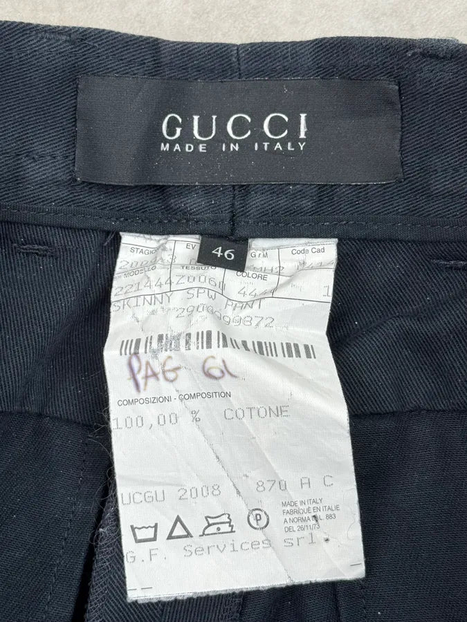 SS2008 Gucci Navy Highlined Pocket Pants by Frida Giannini ZceLDuD 12