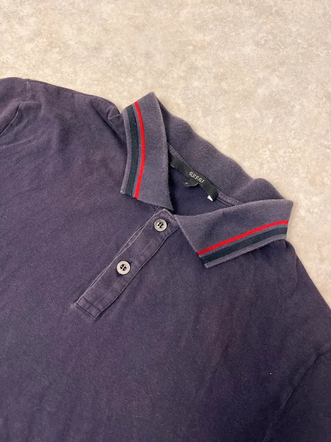 2000s Gucci Navy Polo Shirt wDrLOPM 3