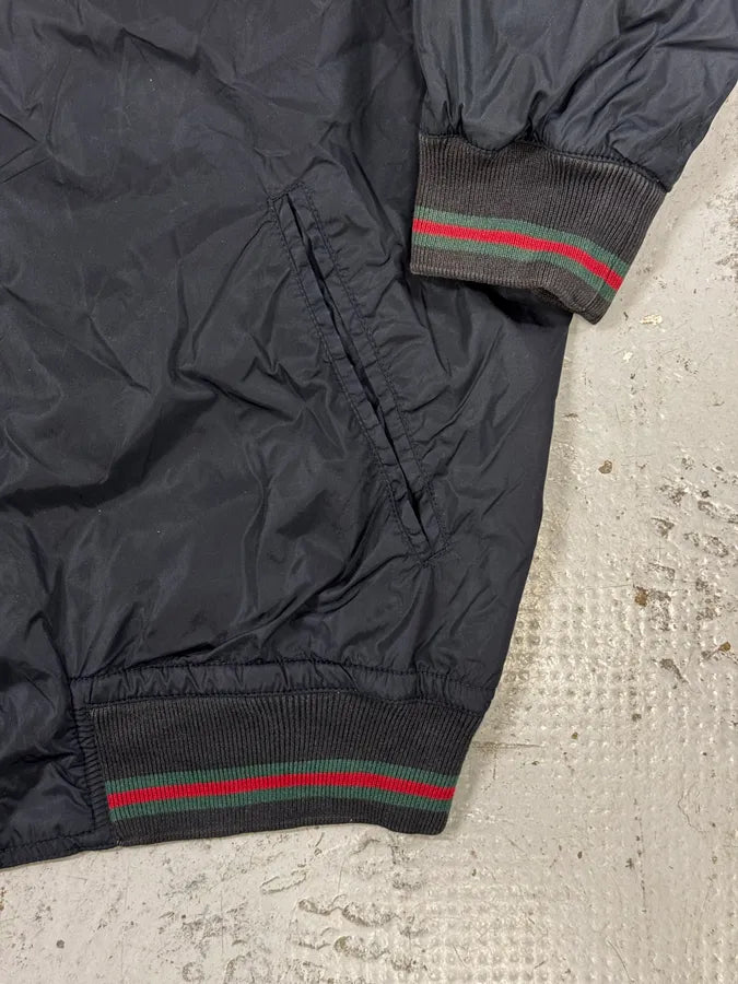 SS2011 Gucci Navy Red Stripes Nylon Bomber Jacket cuhrQnC 7