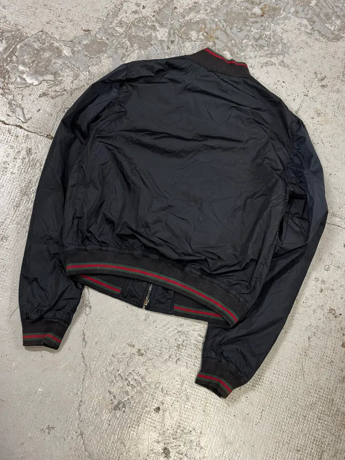 SS2011 Gucci Navy Red Stripes Nylon Bomber Jacket cuhrQnC 5