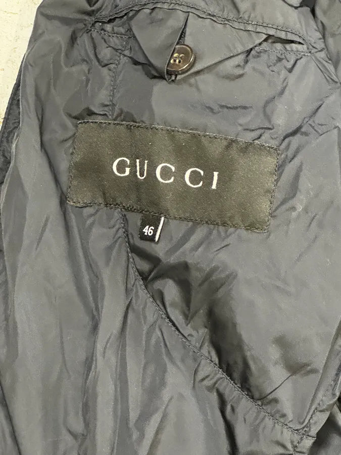 SS2011 Gucci Navy Red Stripes Nylon Bomber Jacket cuhrQnC 8