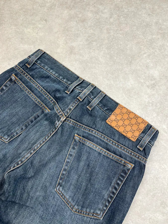 2000s Gucci Navy Slim Denim Jeans NgKvCDj 8