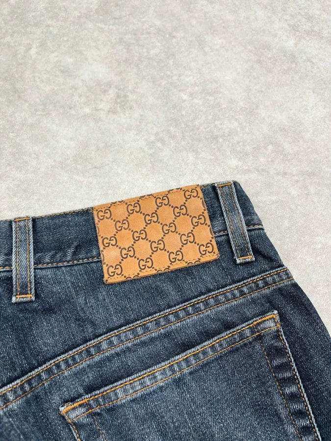 2000s Gucci Navy Slim Denim Jeans NgKvCDj 9