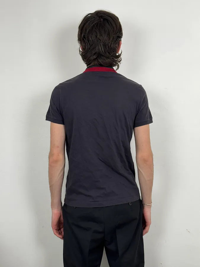 2000s Gucci Navy Striped Collar Polo  EMHRmKf 2