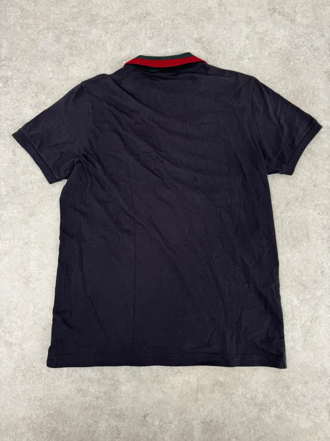 2000s Gucci Navy Striped Collar Polo  EMHRmKf 3