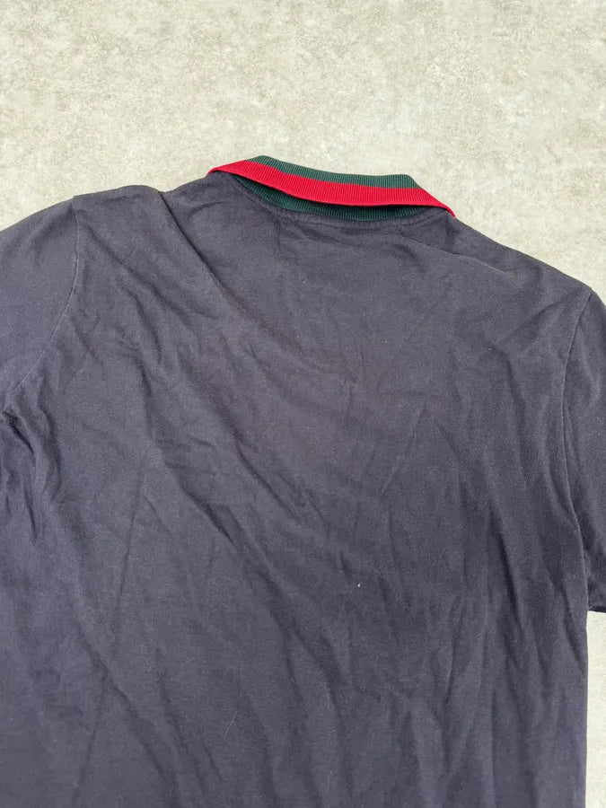 2000s Gucci Navy Striped Collar Polo  EMHRmKf 5