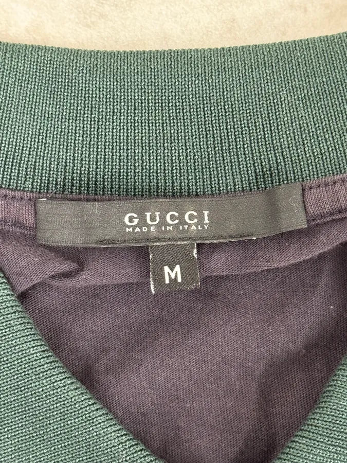 2000s Gucci Navy Striped Collar Polo  EMHRmKf 8
