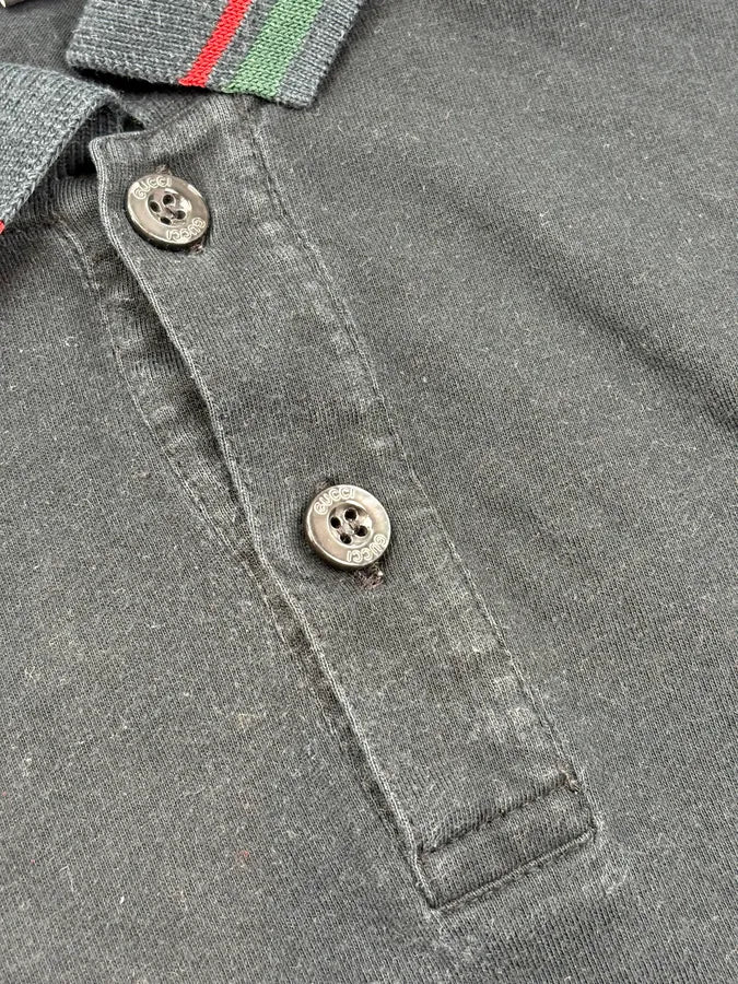 2010s Gucci Navy Striped Collar Polo Shirt iiuHTWo 6