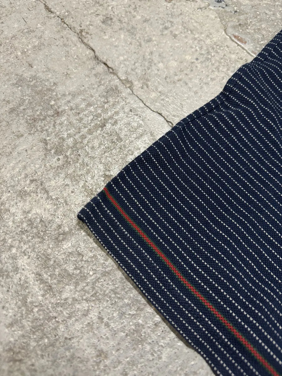 2000s Gucci Navy Striped Polo Shirt uIUNTds 6