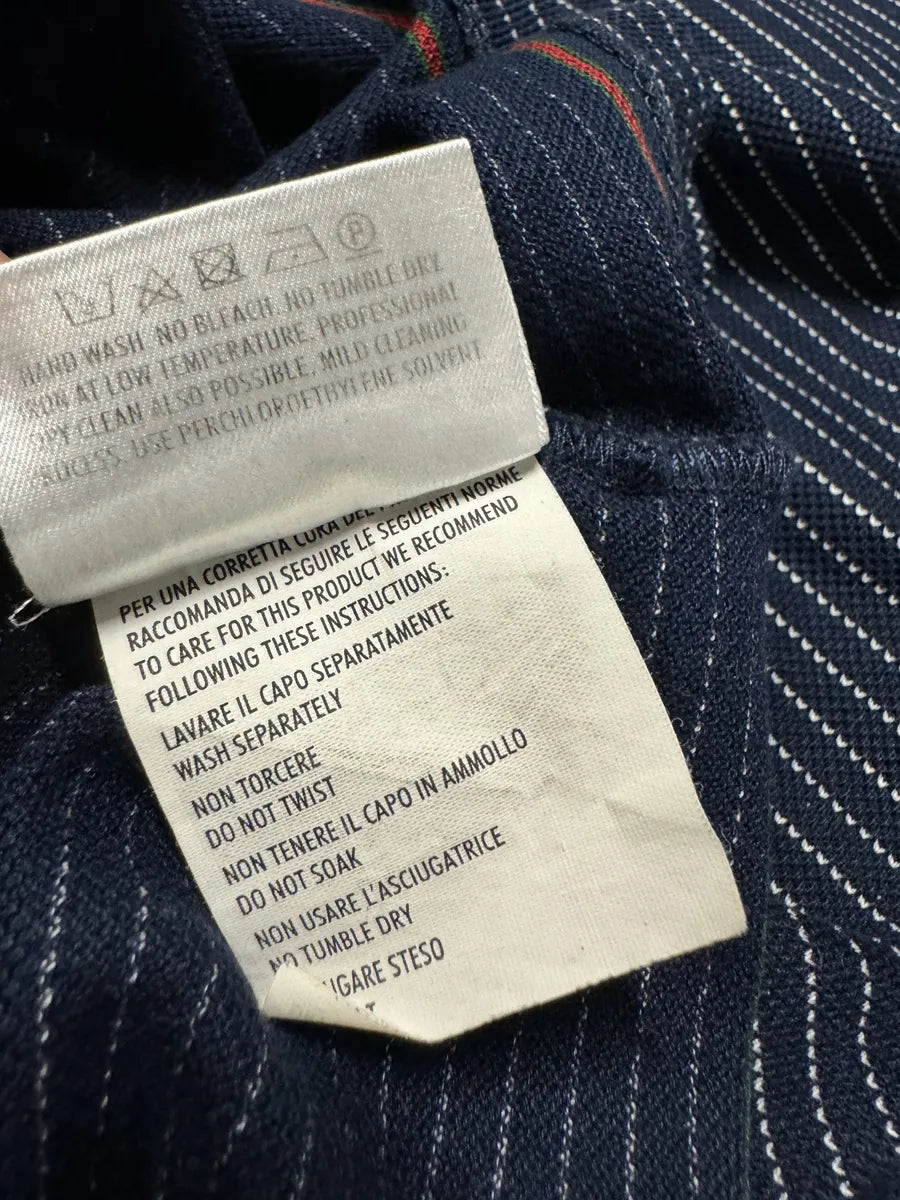 2000s Gucci Navy Striped Polo Shirt uIUNTds 7
