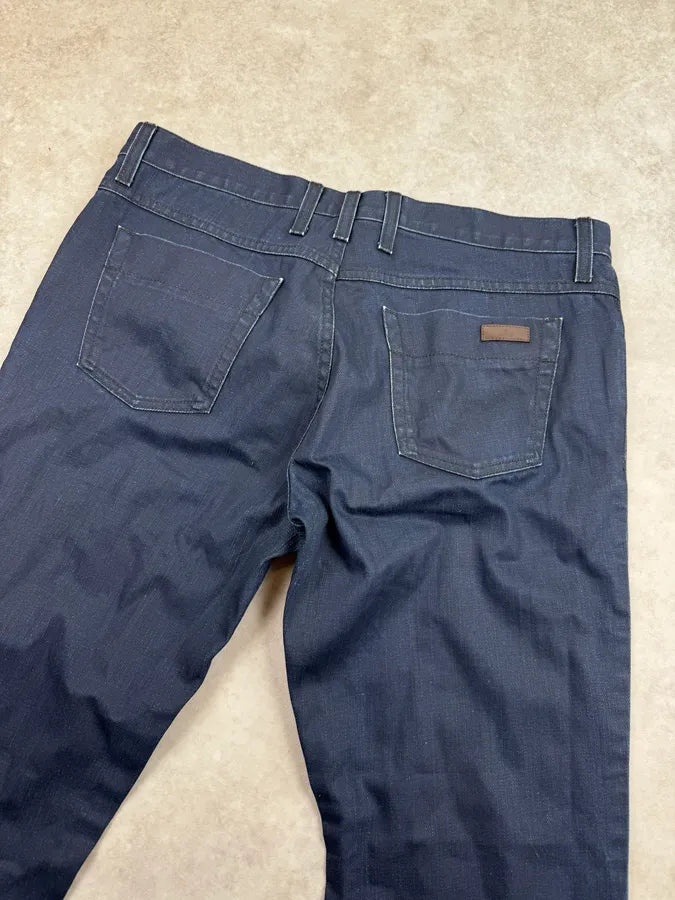 AW2015 Gucci Navy Waxed Denim Jeans JxioRSR 6
