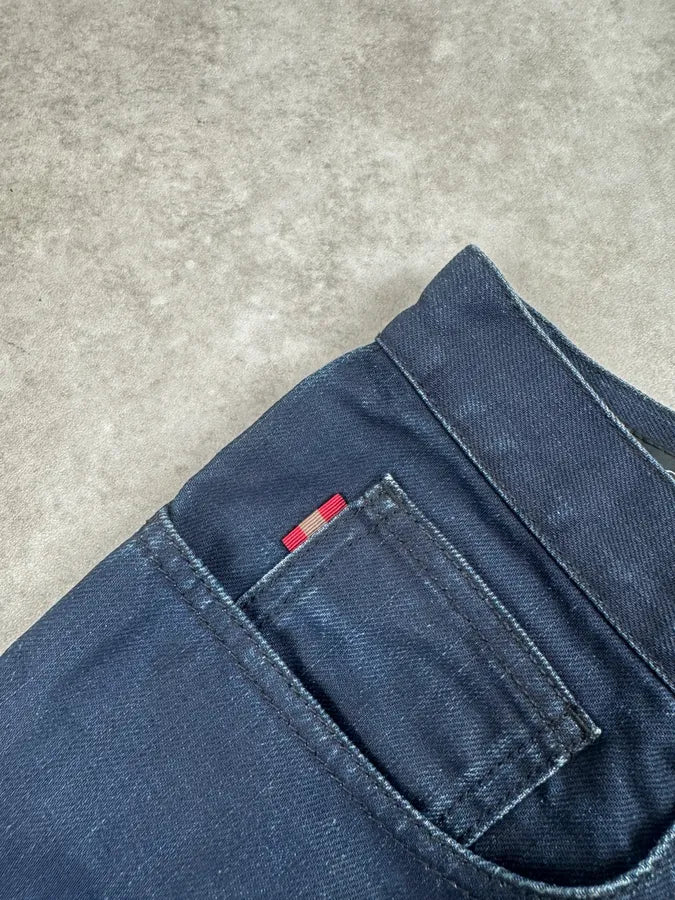 AW2015 Gucci Navy Waxed Denim Jeans JxioRSR 7