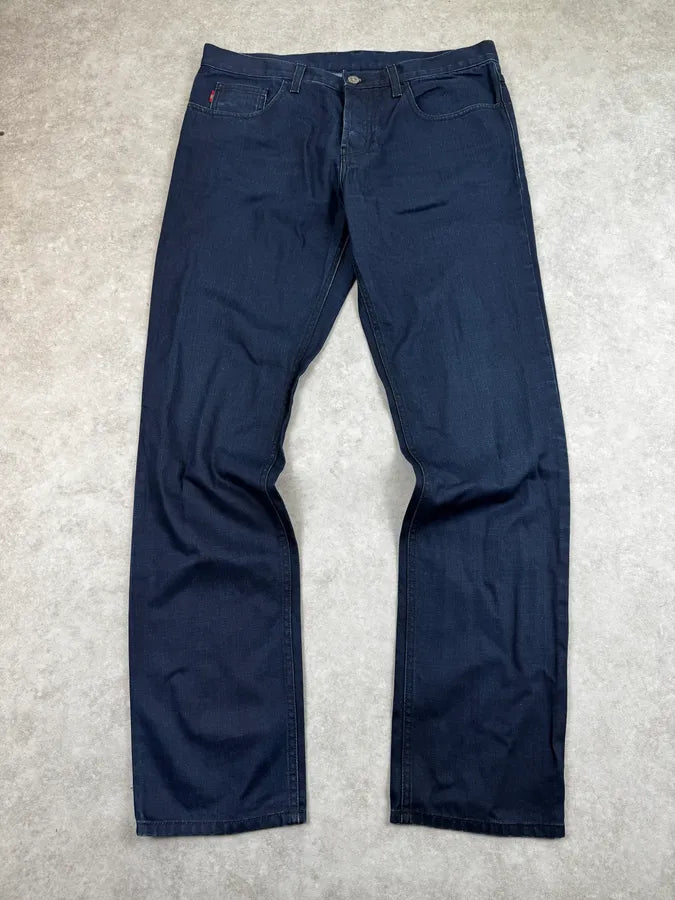 AW2015 Gucci Navy Waxed Denim Jeans JxioRSR 0