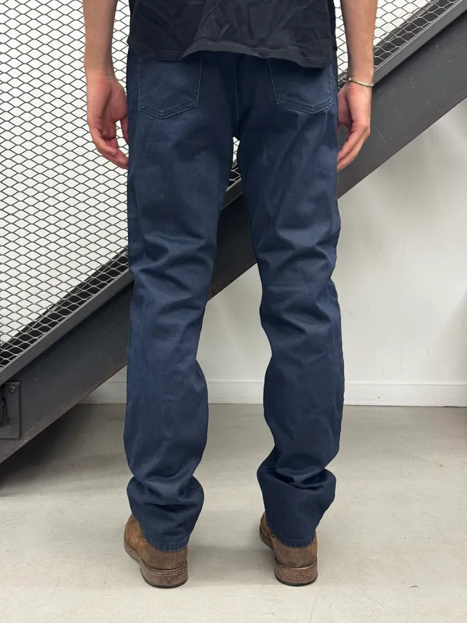 AW2015 Gucci Navy Waxed Denim Jeans JxioRSR 4