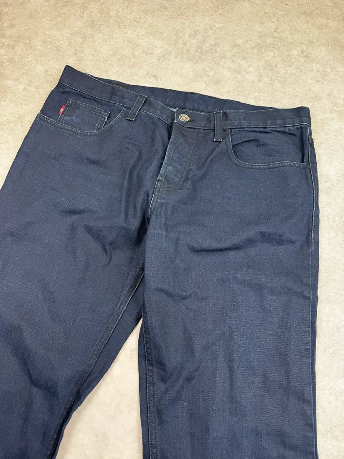 AW2015 Gucci Navy Waxed Denim Jeans JxioRSR 5