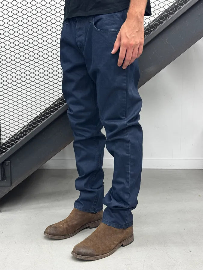 AW2015 Gucci Navy Waxed Denim Jeans JxioRSR 3