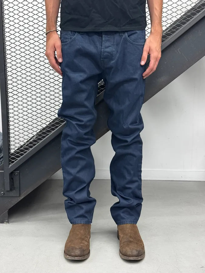 AW2015 Gucci Navy Waxed Denim Jeans JxioRSR 2