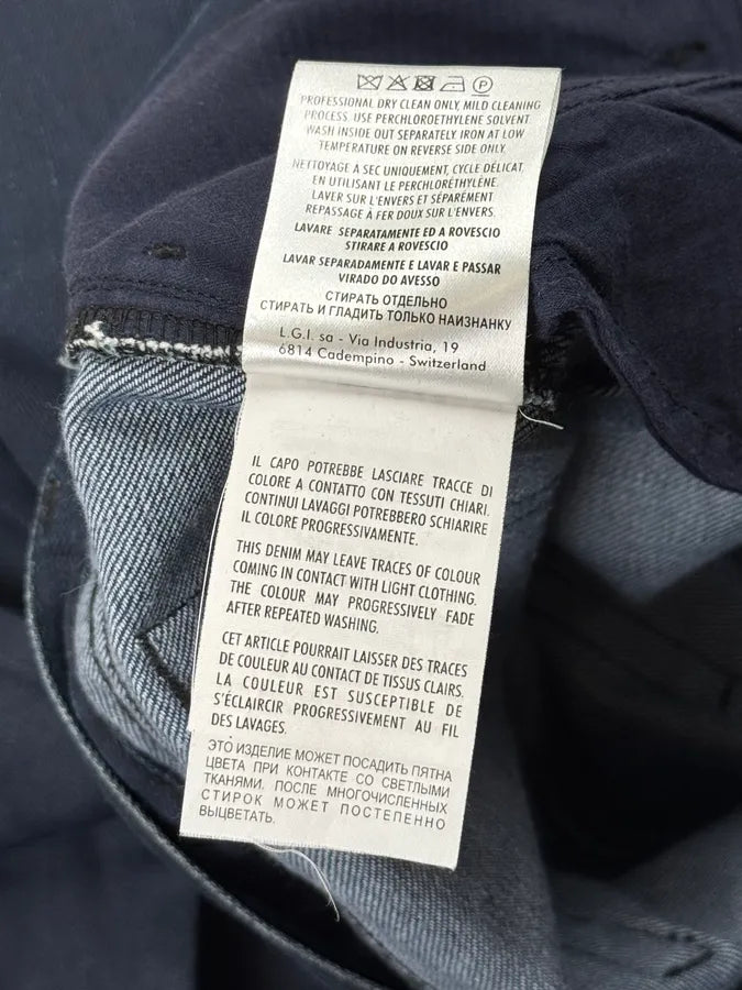 AW2015 Gucci Navy Waxed Denim Jeans JxioRSR 11