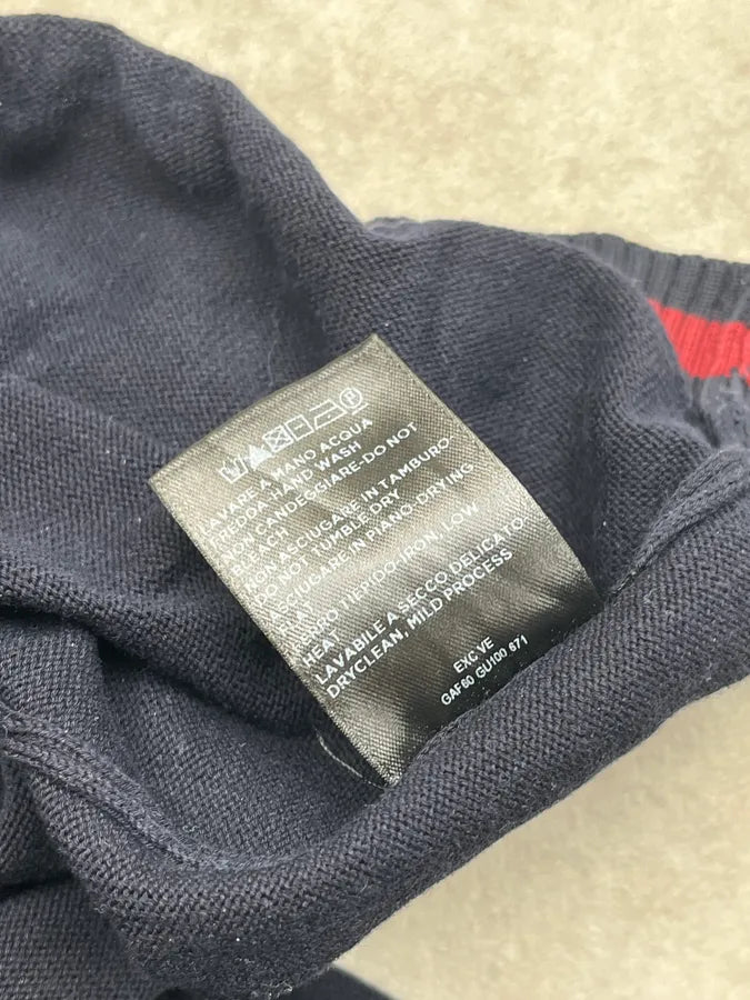 2010s Gucci Navy Wool V-Neck Striped Sweater tyEUxys 8