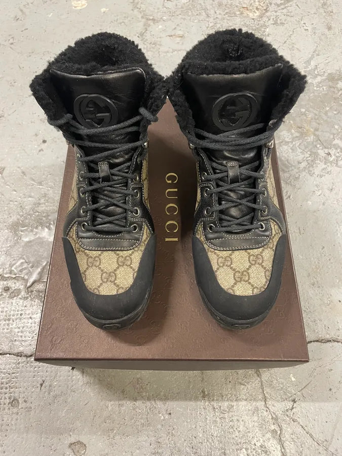 2000s Gucci Nebraska G Propaganda High Fur Boots (42eu/us8.5) bHdCgHU 1