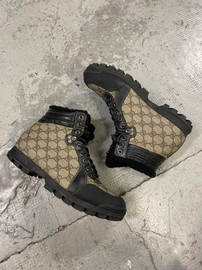 2000s Gucci Nebraska G Propaganda High Fur Boots (42eu/us8.5) bHdCgHU 5
