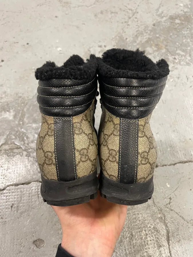 2000s Gucci Nebraska G Propaganda High Fur Boots (42eu/us8.5) bHdCgHU 6