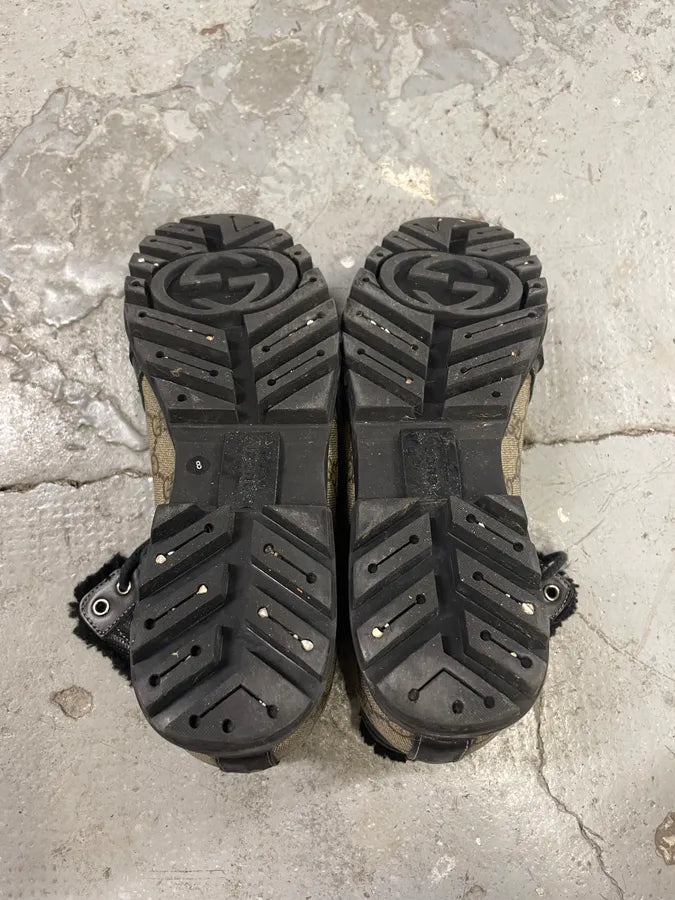 2000s Gucci Nebraska G Propaganda High Fur Boots (42eu/us8.5) bHdCgHU 8