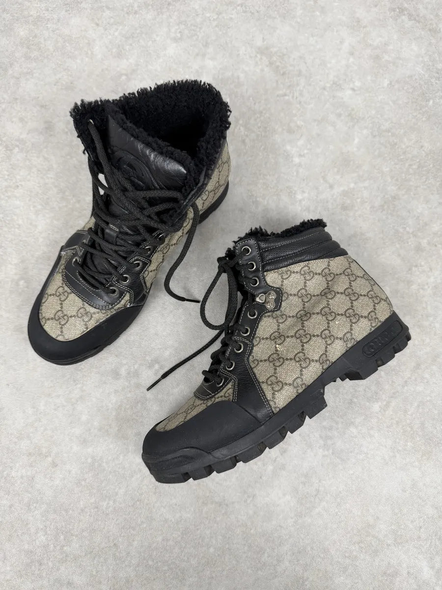 2000s Gucci Nebraska G Propaganda High Fur Boots abooVna 1