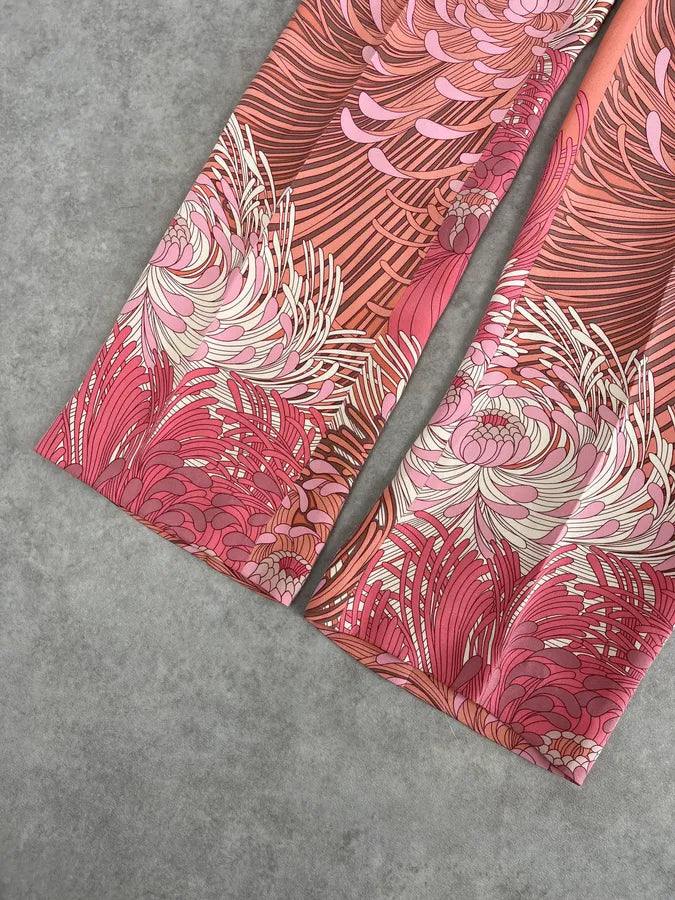 2000s Gucci Pink Flower Spiral Tailored Pants GMCtUjJ 8