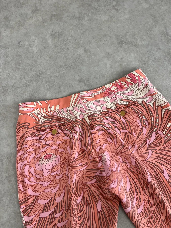 2000s Gucci Pink Flower Spiral Tailored Pants GMCtUjJ 7