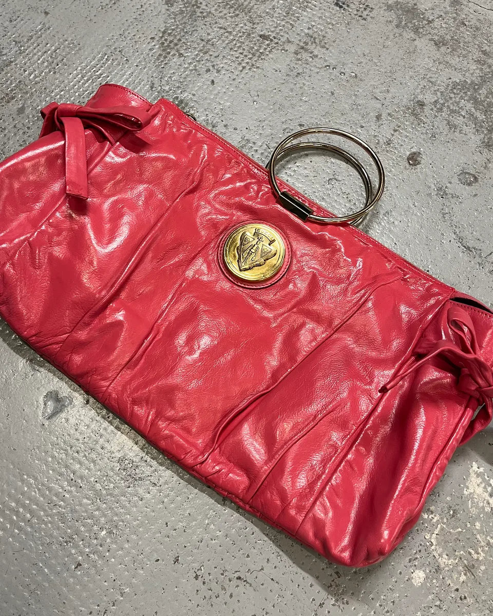 2000s Gucci Pink Leather Hysteria Babouska Handle Bag by Frida Giannini dvYaVOS 2