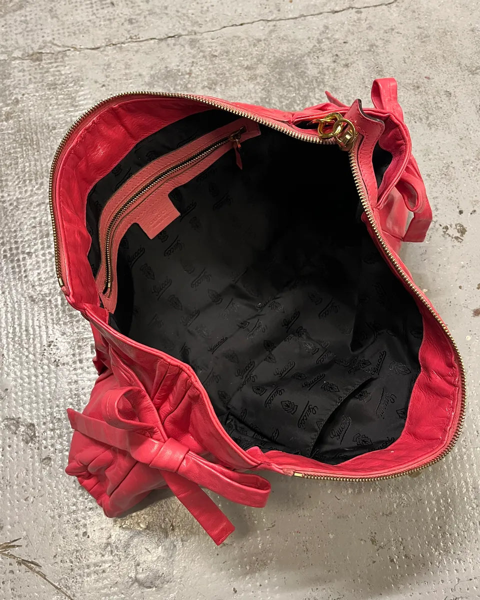 2000s Gucci Pink Leather Hysteria Babouska Handle Bag by Frida Giannini dvYaVOS 7