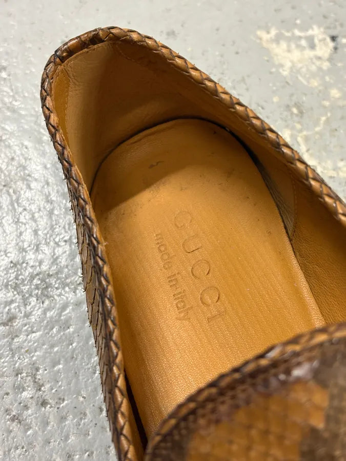 2000s Gucci Classy Python Leather Loafers ZNyayKW 9
