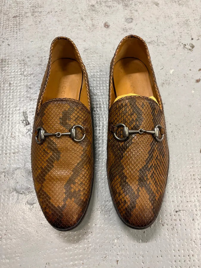 2000s Gucci Classy Python Leather Loafers ZNyayKW 1