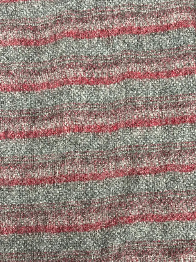2000s Gucci Red & Grey Striped Wool Scarf TwbePfz 9