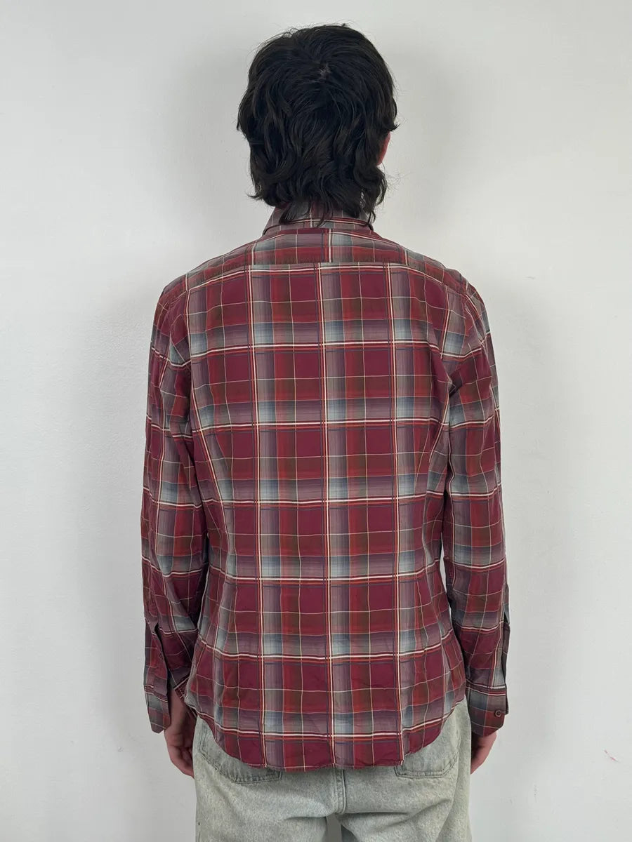 2000s Gucci Red Checkered Canadian Shirt NpThTpx 2