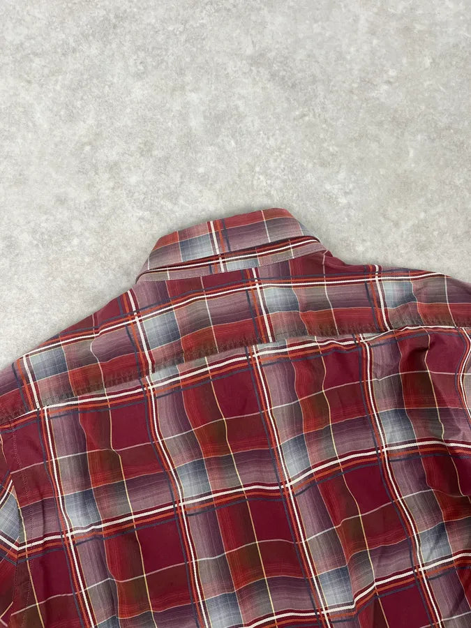 2000s Gucci Red Checkered Canadian Shirt NpThTpx 5