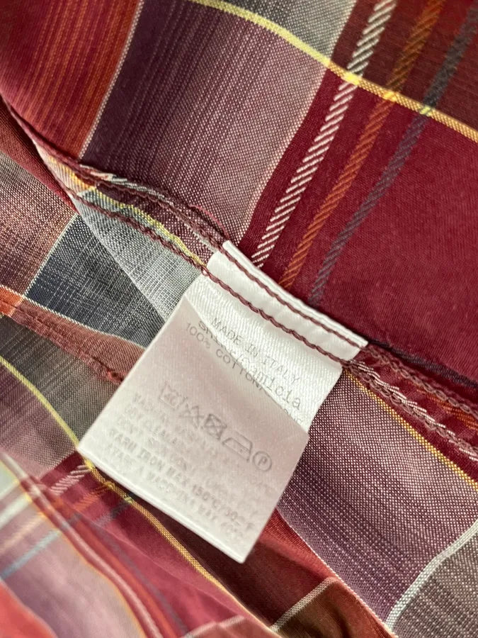 2000s Gucci Red Checkered Canadian Shirt NpThTpx 11