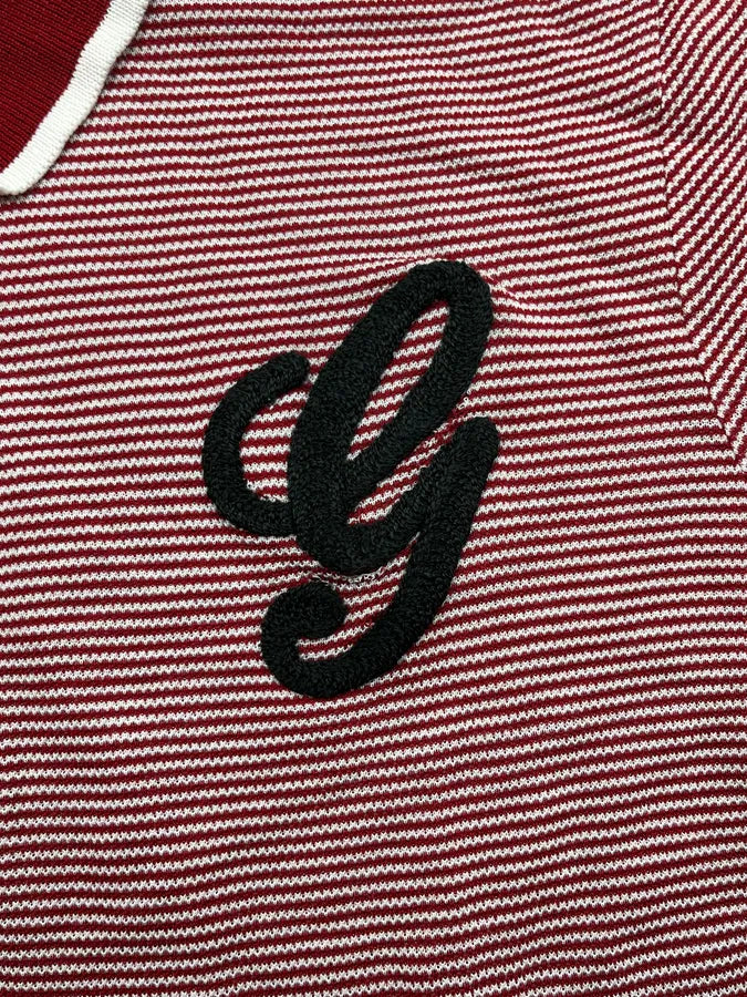 SS2008 Gucci Red & White Striped Logo Polo by Frida Giannini TDXLcbN 3