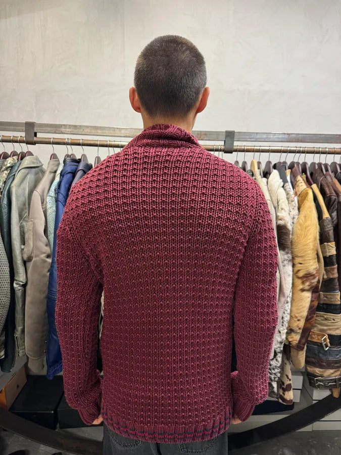 2000s Gucci Red Wool Buttoned Cardigan Sweater uyLETIQ 4