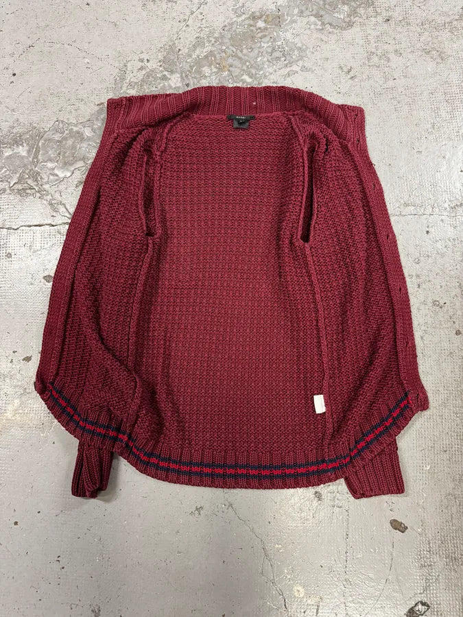 2000s Gucci Red Wool Buttoned Cardigan Sweater uyLETIQ 6