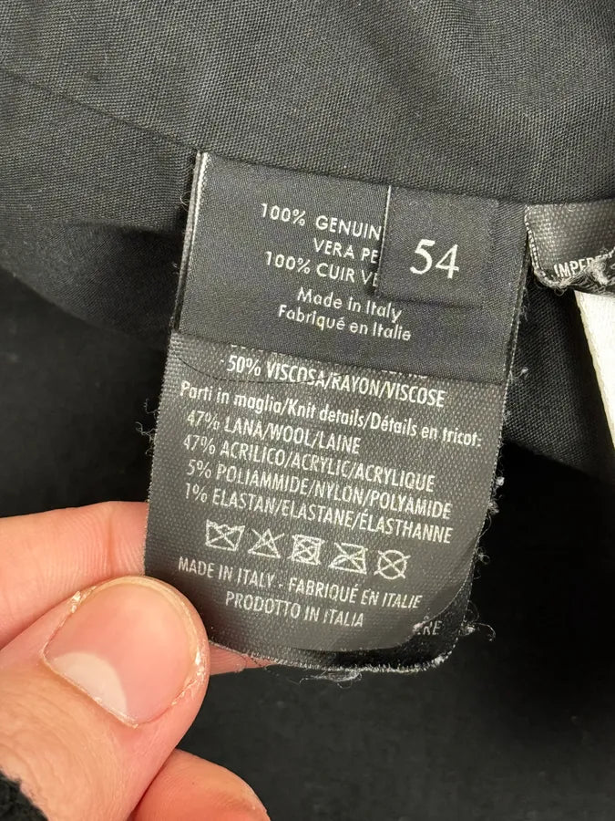 2000s Gucci Shearling Collat Black Leather Jacket KBxpyAh 10